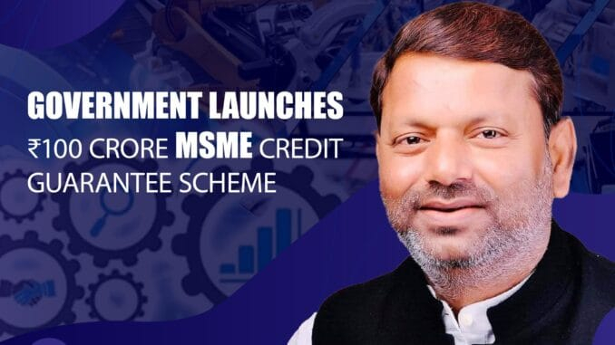Government Launches Mutual Credit Guarantee Scheme for MSMEs