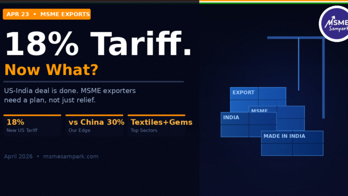 The 18% Tariff Deal Is Done. Now What Do MSMEs Actually Do With It
